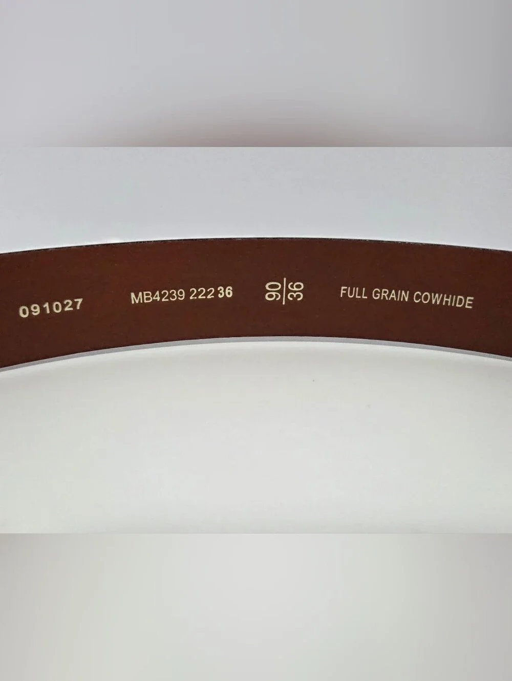 Fossil Men's Brown Leather Belt with Silver Buckle